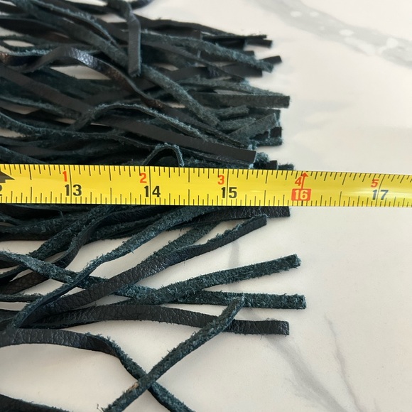 NWT Gypsy Upcycled Fringe Leather & Louis Vuitton Canvas Crossbody Bag - Picture 11 of 11